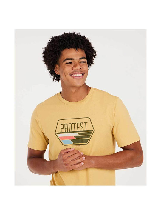 Tricou pentru bărbați cu mâneci scurte Galben