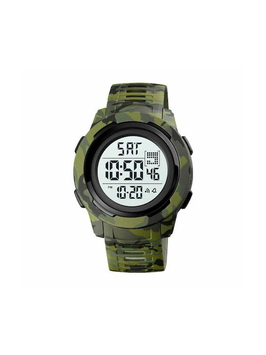 Skmei Digital Uhr Batterie mit Kautschukarmband Army Green