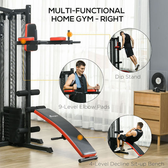 Sportnow Многофункционален Уред за Фитнес с Тежести 65кг