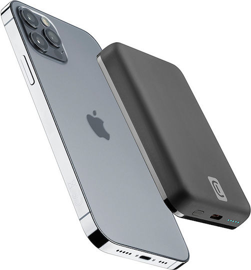 Cellular Line MAG MagSafe Power Bank 5000mAh 7.5W με Θύρα USB-C Μαύρο