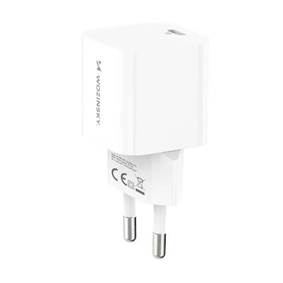 Wozinsky Charger Without Cable with USB-C Port 20W Power Delivery Whites (CMWCS)