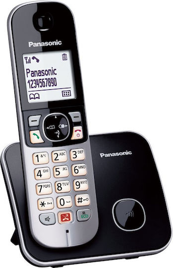 Panasonic KX-TG6851 Ασύρματο Τηλέφωνο με Ελληνικό Μενού Μαύρο