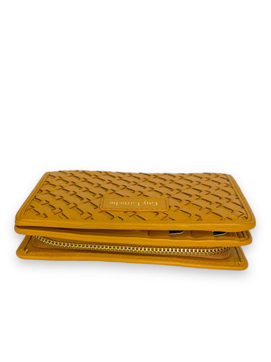 Small Leather Women's Wallet Classic with RFID Yellow