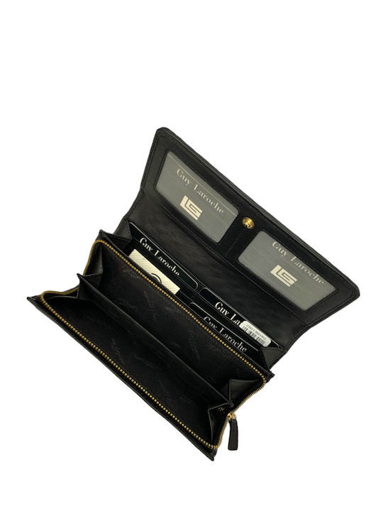 Large Leather Women's Wallet Classic with RFID Black