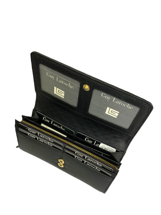Large Leather Women's Wallet Classic with RFID Black