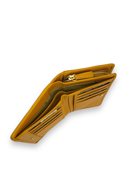 Small Leather Women's Wallet Classic with RFID Yellow