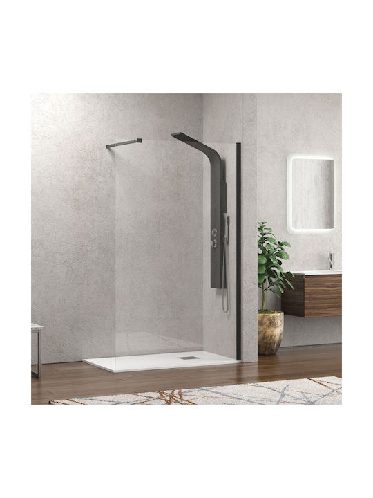Karag Paravan Fix De Duș Cu Sticlă Transparentă Walkin 1 100x200cm Aurie