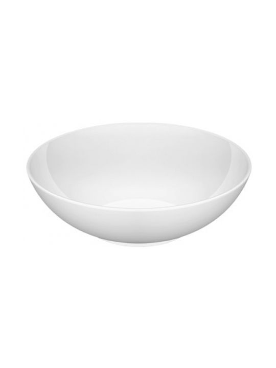 Costa Verde Teller Suppe aus Porzellan Weiß mit Durchmesser 15cm 12Stück