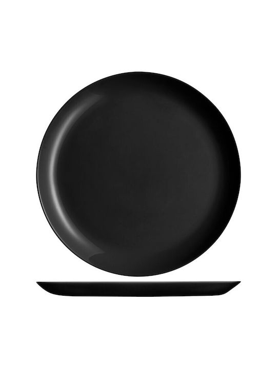 Luminarc Diwali Plate Shallow Glass Black with Diameter 25cm 1pcs