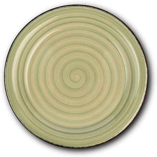 Nava Lines Oil Green Teller Untiefe Keramik Oil Green mit Durchmesser 27cm