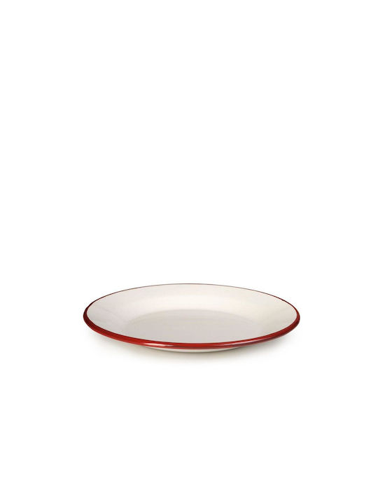 Ibili Bordeaux Teller Untiefe Emaye Beige mit Durchmesser 24cm