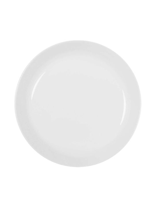 e-exoplismos Nordika Costaverde series Plate Soup made of Porcelain White with Diameter 24cm 12pcs