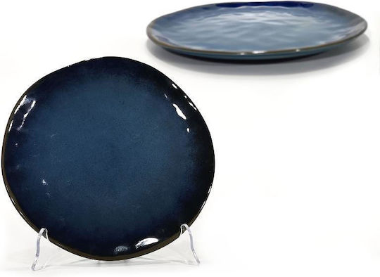 ArteLibre Teller Wüste aus Porzellan Blau mit Durchmesser 26cm
