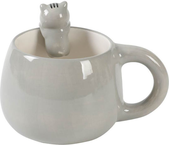 Total Gift Becher Keramik Gray 450ml