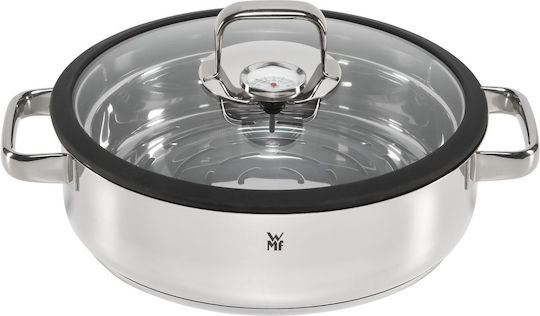 WMF Vitalis Flacher Edelstahl-Topf 5Es / 28cm