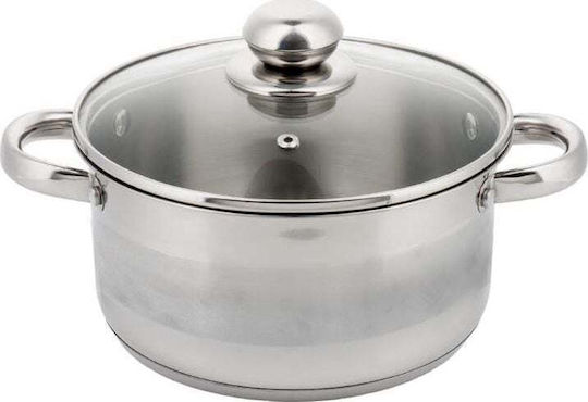 KING Hoff Tiefer Edelstahl-Topf 2Es / 18cm