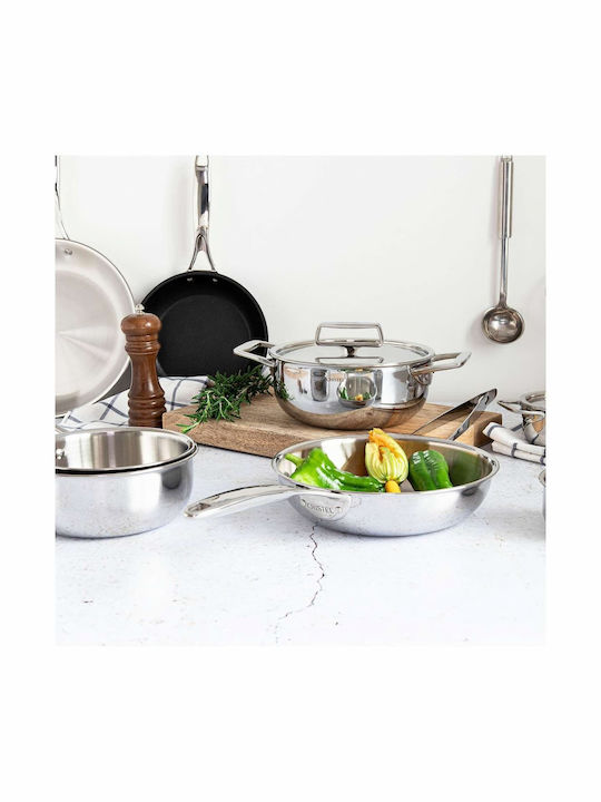 Cristel Castel Pro Βαθιά Ανοξείδωτη Κατσαρόλα 7.2lt / 28cm