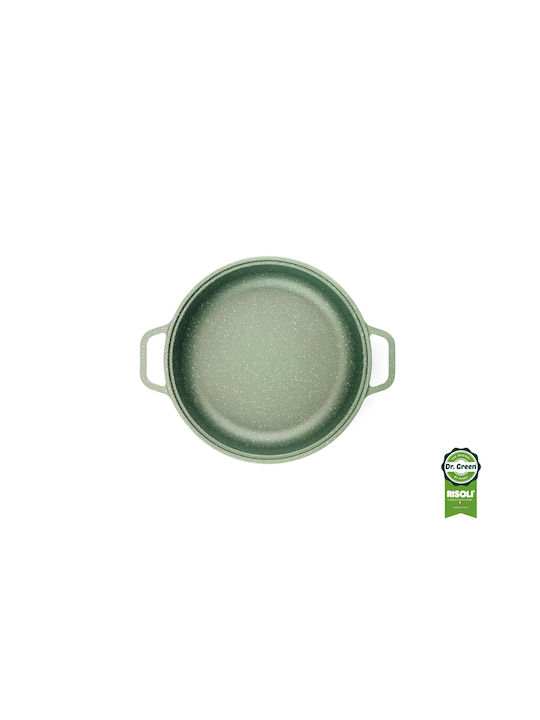 Risoli Dr Green Shallow Pot made of Cast Aluminum 3lt / 28cm