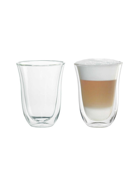 De'Longhi Σετ Ποτήρια Καφέ/Freddo από Γυαλί 330ml 2τμχ