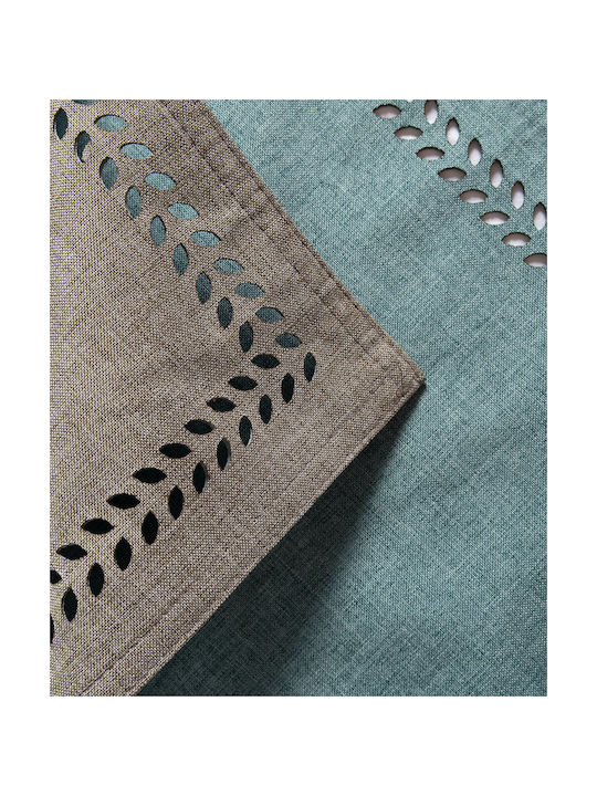 Silk Fashion Σουπλά Υφασμάτινο Πετρόλ-Γκρι 45x35cm