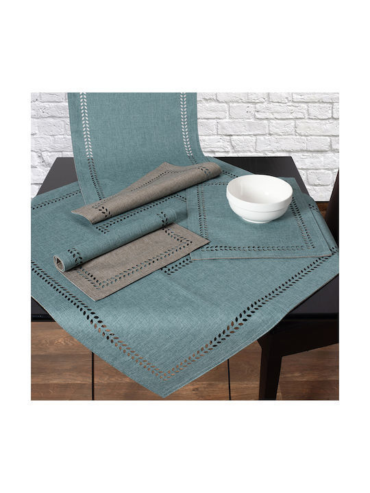 Silk Fashion Placemats Tesatura Petrol-Grey 45x35cm 5206978154287 1buc