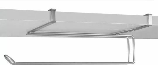 Metaltex Easy Roll Βάση για Χαρτί Κουζίνας Επιτοίχια Μεταλλική Ασημί 35x18x10cm 364935