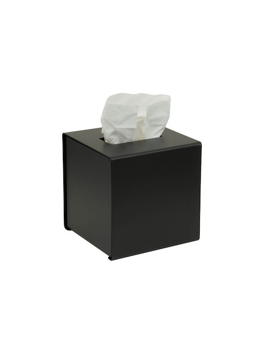 Pam & Co Metallic Tissue Holder Black 13x13x13cm 124-403