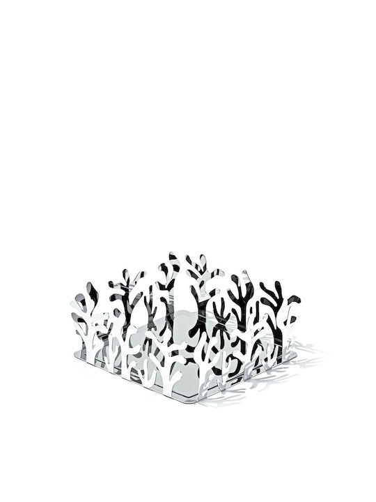 Alessi Metallischer Papiertuch- und Serviettenhalter Grau 20.5x20.5x8.3cm ESI18