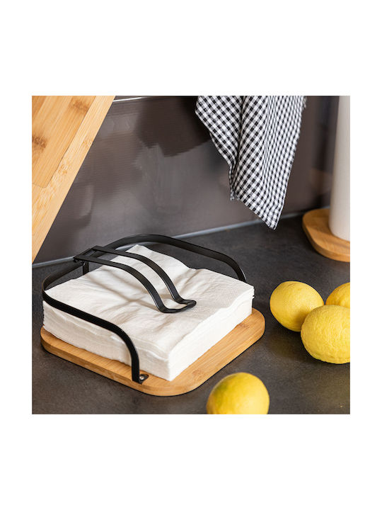 Estia Wooden Napkin Holder Essentials Black 20x20x7cm 01-13202