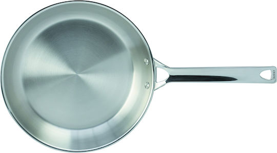 Cristel Stainless Steel Pan with Non-Stick Interior Coating