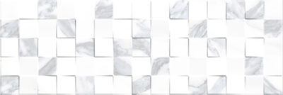 Decorado Cubik Kitchen Wall / Bathroom Gloss Ceramic Tile 25x75cm Statuario