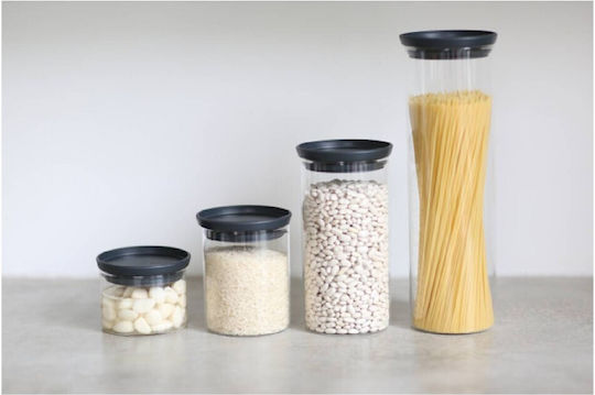 Brabantia Ваза за Обща Употреба с Капак Стъклена Сива 1100ml