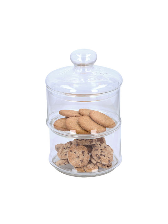 Alpina Appliances Allgemeine Verwendung Lebensmittelglas mit Deckel Transparent 16x16x28cm 1Stück
