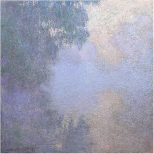 Morning On Seine Near Giverny 1897 Картина Платнен 100x100см