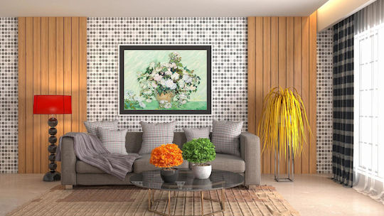 Roses 1890 Картина Копие на Ван Гог Платнен 65x40см