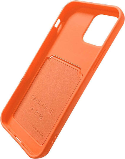 Hqwear Silicone Case Card Case Iphone 12 Pro Max Orange