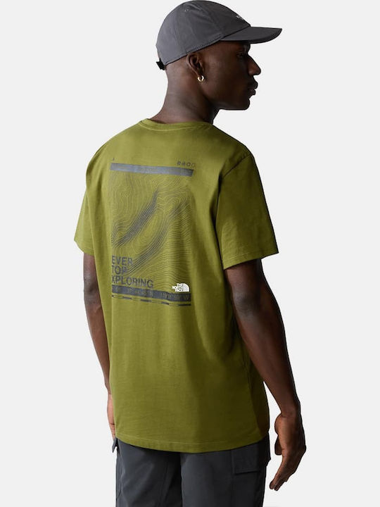 The North Face Foundation Mountain Lines T-shirt Dark Olive