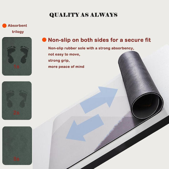 Rutschfest Badematte Rechteckig Gray 50x80cm