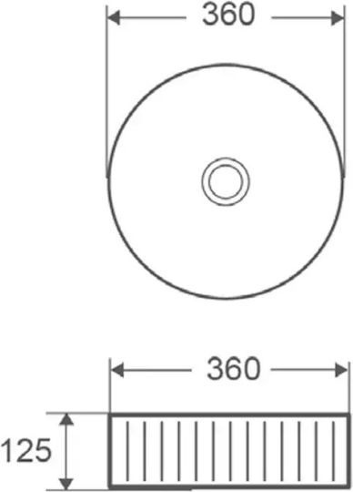 Karag Countertop Sink Porcelain 36x36x12.5cm White