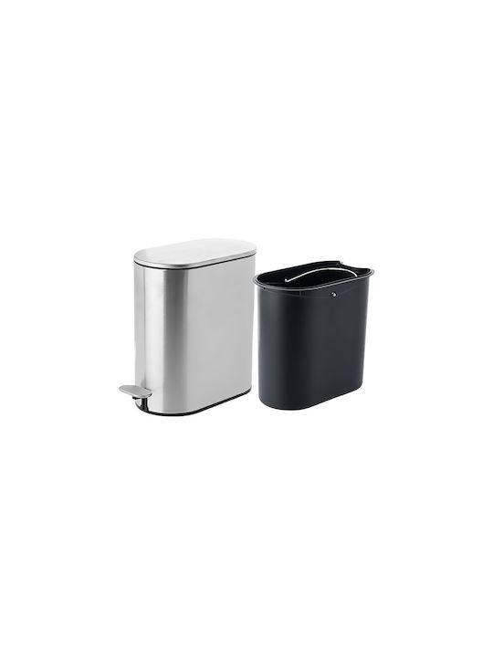 Estia Inox Bathroom Basket Soft Close 5lt Matt Inox