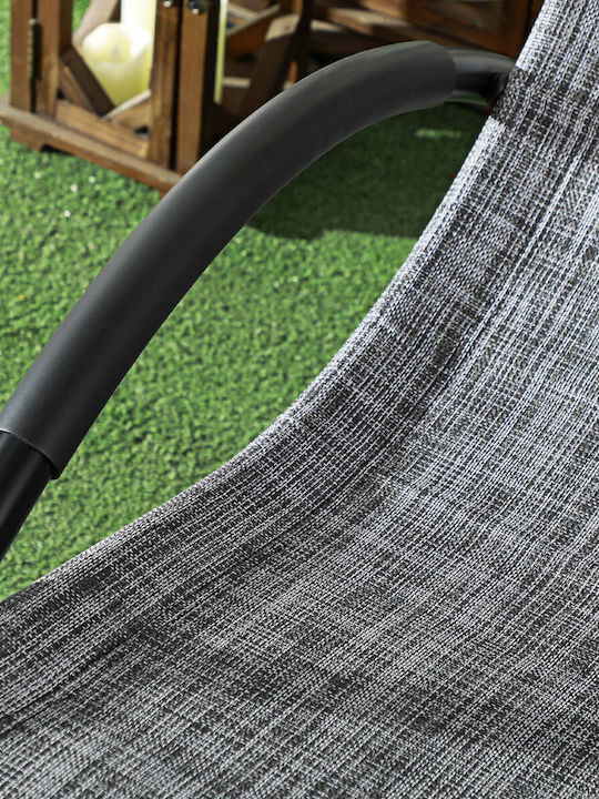 Deckchair Gray 155x61x88cm.