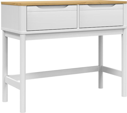 Конзолна маса Бял Д89.5xШ36.5xВ73cm