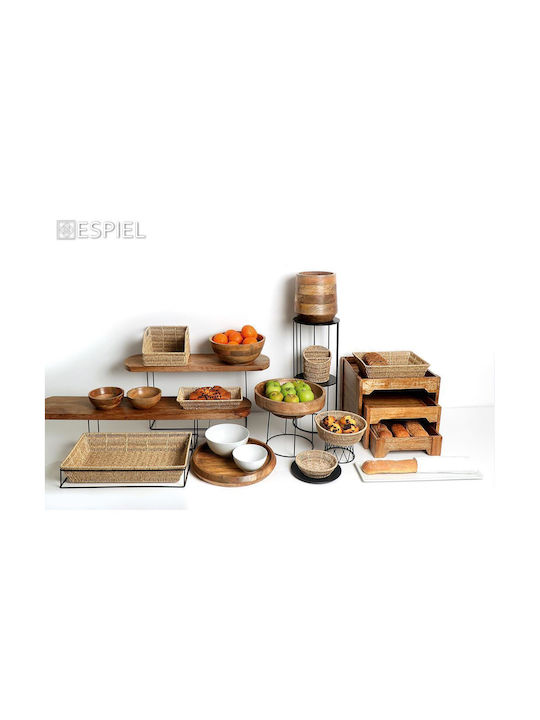 Espiel Wicker Bread Box Beige 22cm