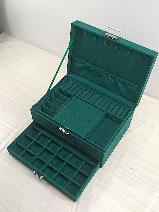 Casetă Pentru Bijuterii Verde 11.5x24.5x17.5cm Casetă Pentru Bijuterii Verde 11.5x24.5x17.5cm