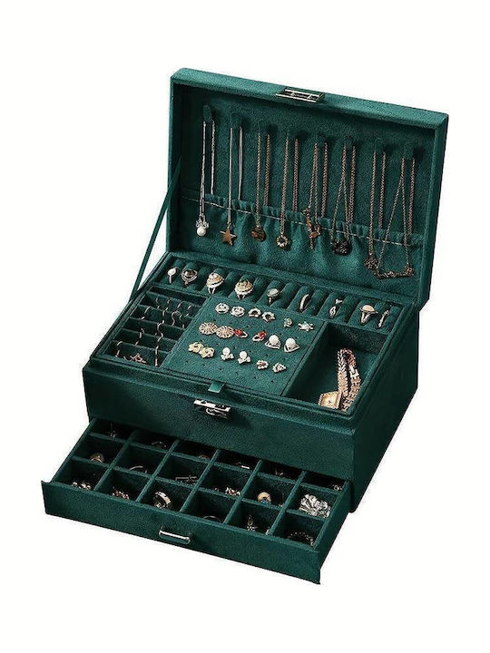 Кутия За Бижута Зелен 11.5x24.5x17.5см