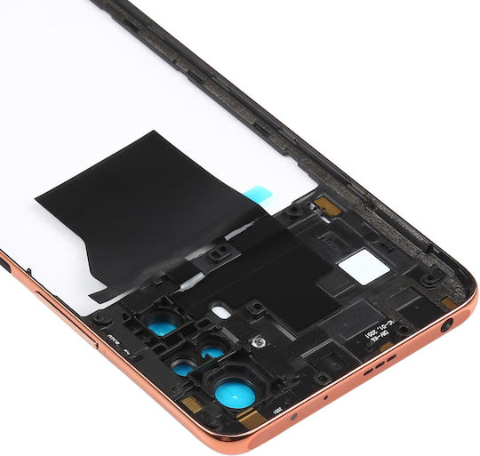 Original Middle Frame Bezel Plate Xiaomi Redmi Note 10 Pro Max Redmi Note 10 Pro Redmi Note 10 Pro India M2101k6p M2101k6g M2101k6i Gold