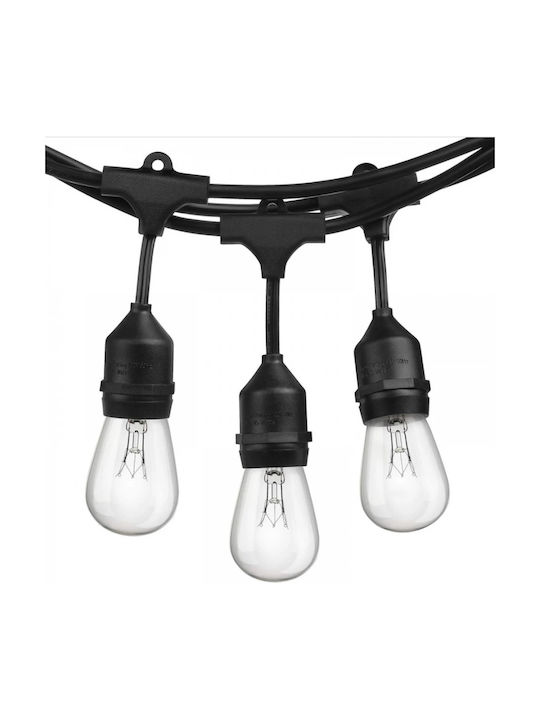 Στεγανή Γιρλάντα Φωτισμού LED IP44 με 20 Λάμπες Θερμό Λευκό