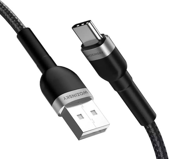 Wozinsky USB 2.0 Kabel USB Typ-C männlich - USB-A 20W PD Schwarz 1m WNBAC1