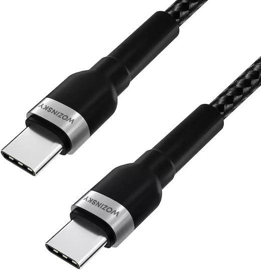 Wozinsky USB 2.0 Kabel USB-C männlich - USB-C 65W PD Schwarz 1m WNBCC1