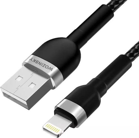 Wozinsky USB-A to Lightning Cable Μαύρο 2m (WNBAL2)